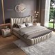 thumbnail image 3 of Nordic Wood Couple Bed Queen Size Multifonction Modern Lounge Bedroom Bed Storage Space Camas De Casal De Luxo Home Furniture My Lux Decor Round, 3 of 8
