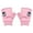 Pink, variant on 1 Pair Fingerless Heated Gloves Fast Heating Sustained Warmth Solid Color Adjustable Rechargeable Electric Heated Riding Gloves