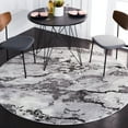 thumbnail image 2 of SAFAVIEH Craft Shevon Abstract Area Rug, 6'7" x 6'7" Round, Grey/Dark Grey, 2 of 8