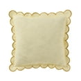 thumbnail image 2 of (2 pack) Home Decor Collection 19" x 19" Yellow Scallop Flange Cotton-Rich Decorate Pillow, 2 of 6