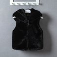 thumbnail image 4 of Gibobby Chamarra de forro polar para niños y niñasChaqueta para niñas pequeñas, moda de otoño e invierno, chaquetas con cuello de lana para niños pequeño(Negro, 3-4 Años), 4 of 5