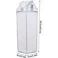 thumbnail image 2 of 2 Pcs Clear Milk Carton Water Bottle Milk Bottle Water Bottle Plastic 500Ml Milk Box Juice Bottle For Outdoor Portable Cute Cup Portable Reusable, 2 of 5