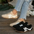 thumbnail image 5 of Domzle Women's Fashion Sneakers Low Profile Thin Sole Lightweight Comfortable Casual Walking Shoes Trending Retro Athletic Workout Black -BU47, 5 of 9