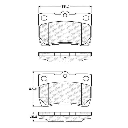 Go-Parts OE Replacement for 2013-2014 Volvo V40 Cross Country Rear Disc Brake Pad Set for Volvo V40 Cross Country (SE)