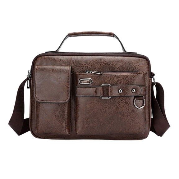AOMRCOL Crossbody Bag Men Tote Bag Leather Briefcase Bags for Men Handbags Computer Business Shoulder Crossbody Bags