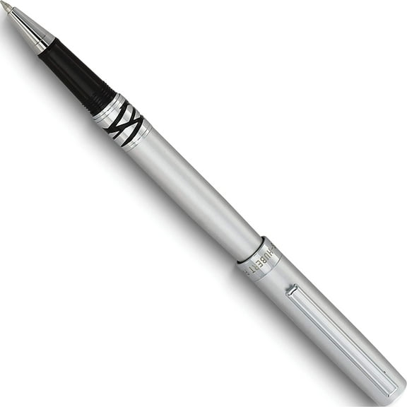 Fashion Charles Hubert Silver-Tone With Abstract Design Roller Ball Pen (5.5 X 0.5) Made In China gm9180