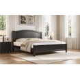 thumbnail image 2 of Noble House Full Platform Bed with Headboard,Wooden Slat Support Legs,No Box Spring Needed,Black, 2 of 12