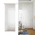 thumbnail image 2 of hite Cortina de ventana de gasa transparente con parte superior de anillo para cocina, Leyfeng Cortina de ventana, 2 of 7
