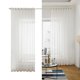 thumbnail image 4 of hite Cortina de ventana de gasa transparente con parte superior de anillo para cocina dormitorio y sala de estar (1, 4 of 8