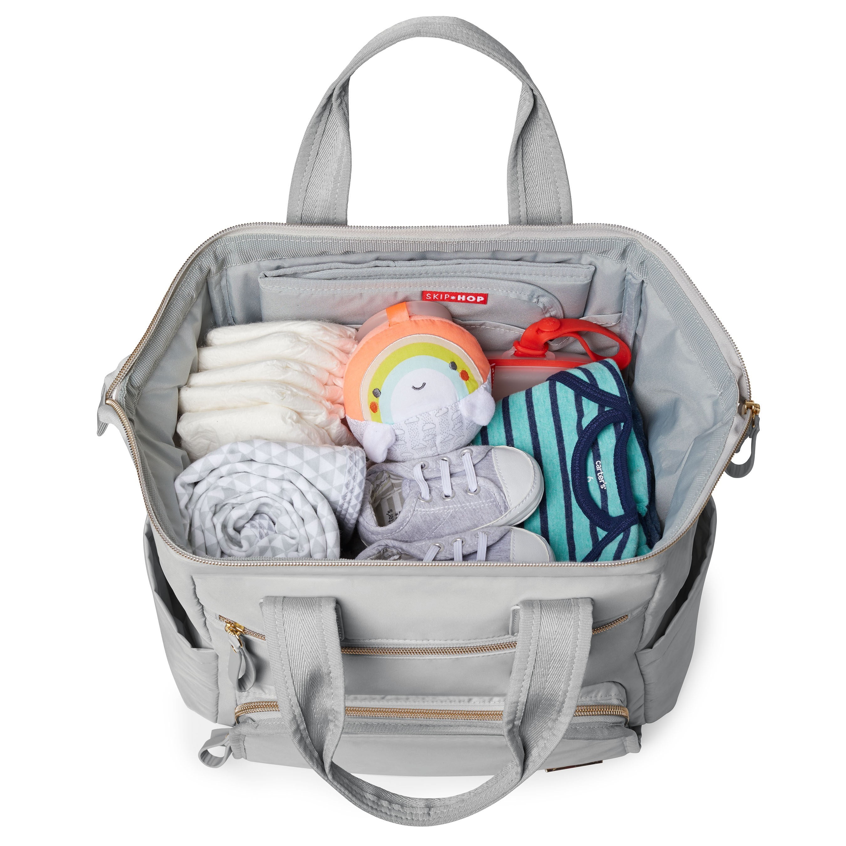 skip hop mainframe wide open backpack diaper bag
