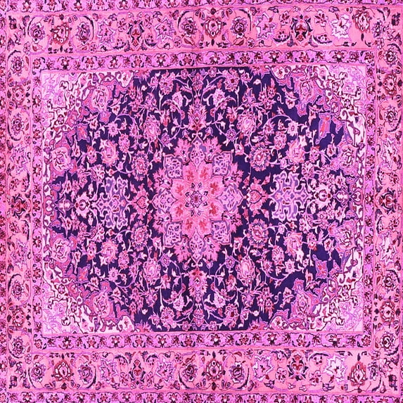 Ahgly Company Indoor Square Persian Pink Traditional Area Rugs, 5' Square
