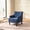 Blue, variant on AUU Mid-Century Modern Tufted Club Chair with Pillow, Upholstered Button Armchair in Linen Corduroy Fabric, Studded Accent Chair for Living Room Bedroom
