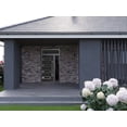 thumbnail image 2 of Front Exterior Prehung Steel Door / Ronex 0131 Black Enamel / Side and Top Exterior Window Sidelite / Stainless Inserts Entry Metal Modern Painted W36+12" x H80+16" Left hand Inswing, 2 of 5