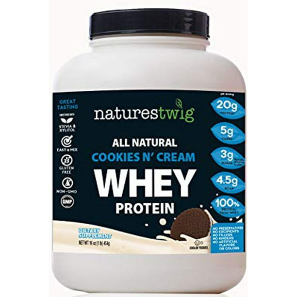 Natures Twig Kosher Whey Protein Powder Cookies and Cream Dairy Cholov