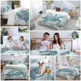 thumbnail image 6 of Teal Turtle Coastal Bedding 3 Piece Duvet Cover Set Queen Size, Summer Beach Nautical Starfish Soft Microfiber Comforter Cover with Zipper Closure & Pillowcases, Wrinkle & FadeResistant Quilt Cover, 6 of 9