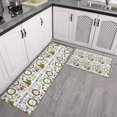 thumbnail image 2 of White Christmas Wreath Pattern Kitchen Rugs Sets Of 2,Anti Fatigue Kitchen Mat Rugs Non Slip Washable,Decorative Kitchen Floor Mats for Kitchen,Sink,Laundry,17"x30"+17"x47", 2 of 7