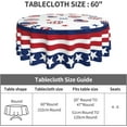 thumbnail image 4 of 4th of July Tablecloth Round Table Cloth 60 Inch American Flag Washable Table Cover for Home Party Picnic, 4 of 7