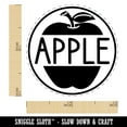 thumbnail image 2 of Apple Text with Image Flavor Scent Self-Inking Rubber Stamp Ink Stamper - Green Ink - Mini 1/2 Inch, 2 of 7