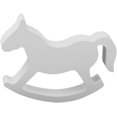 thumbnail image 1 of Adorno de centro de mesa con forma de caballo mecedor de madera, 1 of 5