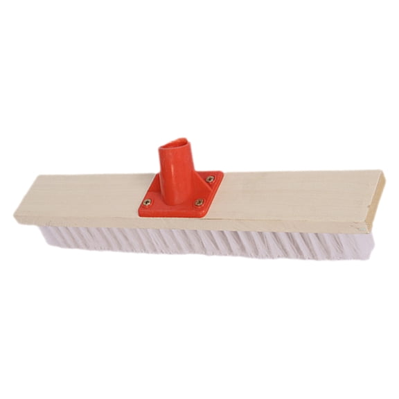 OFFIGAM White Wooden Scrub Brush with Hard Bristles for Deck Patio and Floor Cleaning