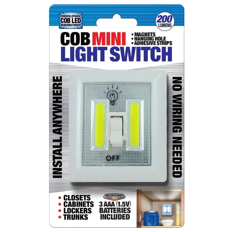 Blazing LEDz Cob Mini Manual Battery Powered LED Light Switch