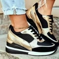 thumbnail image 2 of Dsscvnef Espadrilles Tissées Volantes Femmes Mode Décontractée Chaussures de Course Semelle Épaisse Confortables Tête Ronde à Lacets pour Automne Hiver, 2 of 7