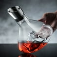 thumbnail image 4 of Iceberg Wine Decanter - Hand Blown Glass & Stainless Steel Red Wine Filter and Dispenser with 12-Channel Aeration,7.2x7.2x6.88 Inches(B), 4 of 4