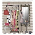 thumbnail image 3 of Ambesonne Heels and Dresses Shower Curtain, Old Fashioned, 69"Wx75"L, Multicolor, 3 of 3