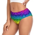 thumbnail image 2 of Fotbe Bright Rainbow Calzones Estampados para Mujer – Ropa Interior de Algodón, Cómoda, Suave y Elástica-Large, 2 of 6