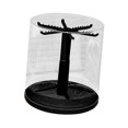 thumbnail image 1 of Vitrina transparente giratoria para llaveros, estante que ahorra espacio, apilable, para exhibir adornos en el hogar, gabinetes y escritorios. Negro, 1 of 8