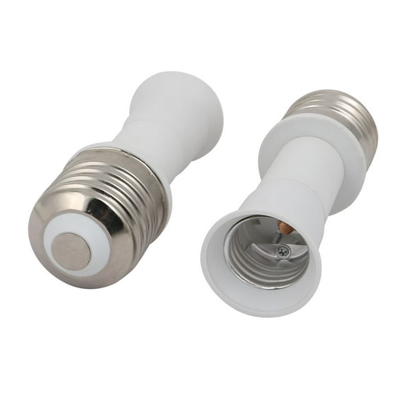 Unique Bargains 2pcs E40 to E27 Extender Adapter Converter Lamp Bulb Socket Holder 126mm Lenght