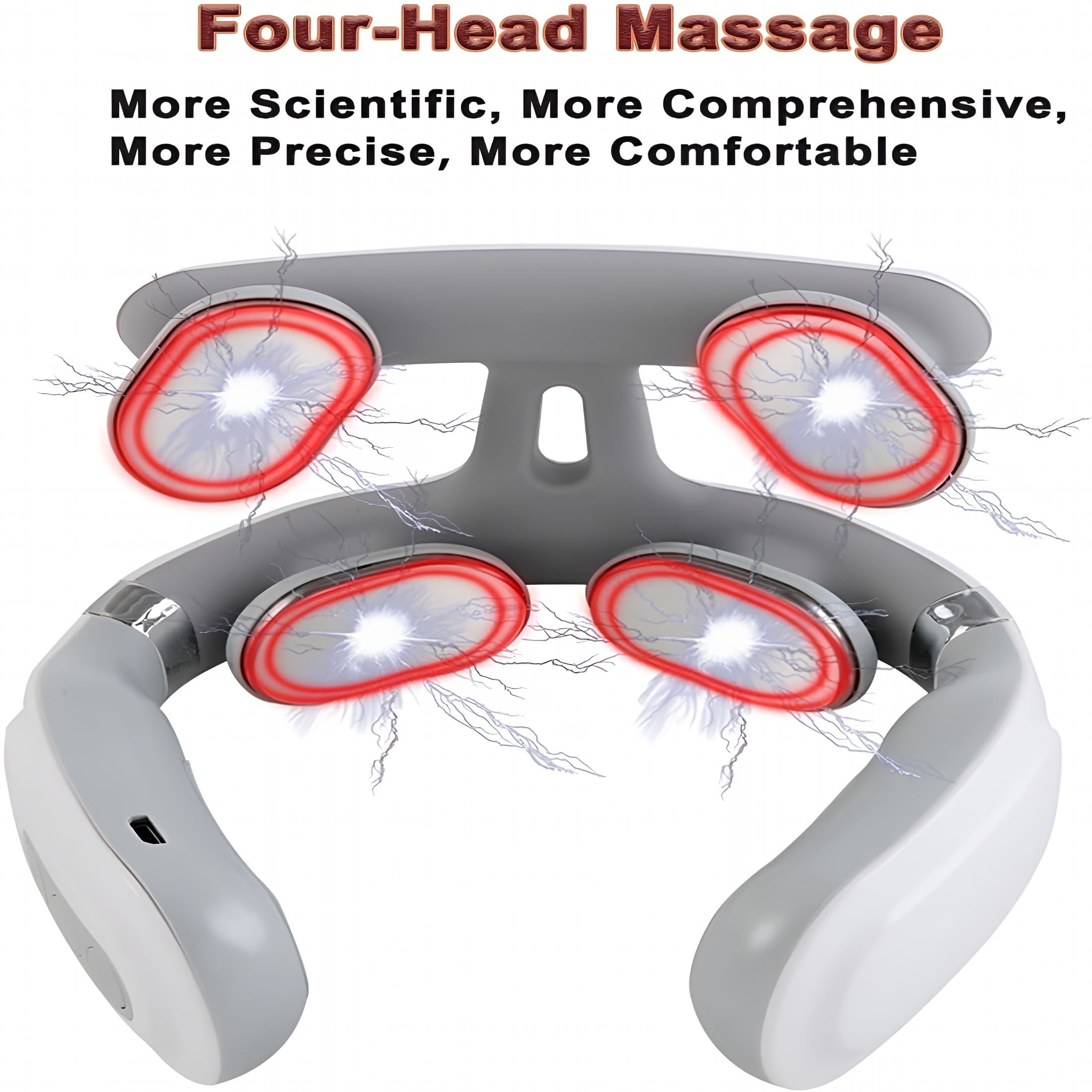 OITY Neck Massager with Heat,6 Modes&15 Intensities,Cordless Vagus Nerve Stimulator for Shoulder&Back Relief