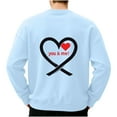 thumbnail image 5 of VBTAPA Mens Valentines Day Sweatshirt Heart Graphic Printed Long Sleeve Crewneck Pullover Tops Funny Valentines Shirts Sky Blue L, 5 of 6
