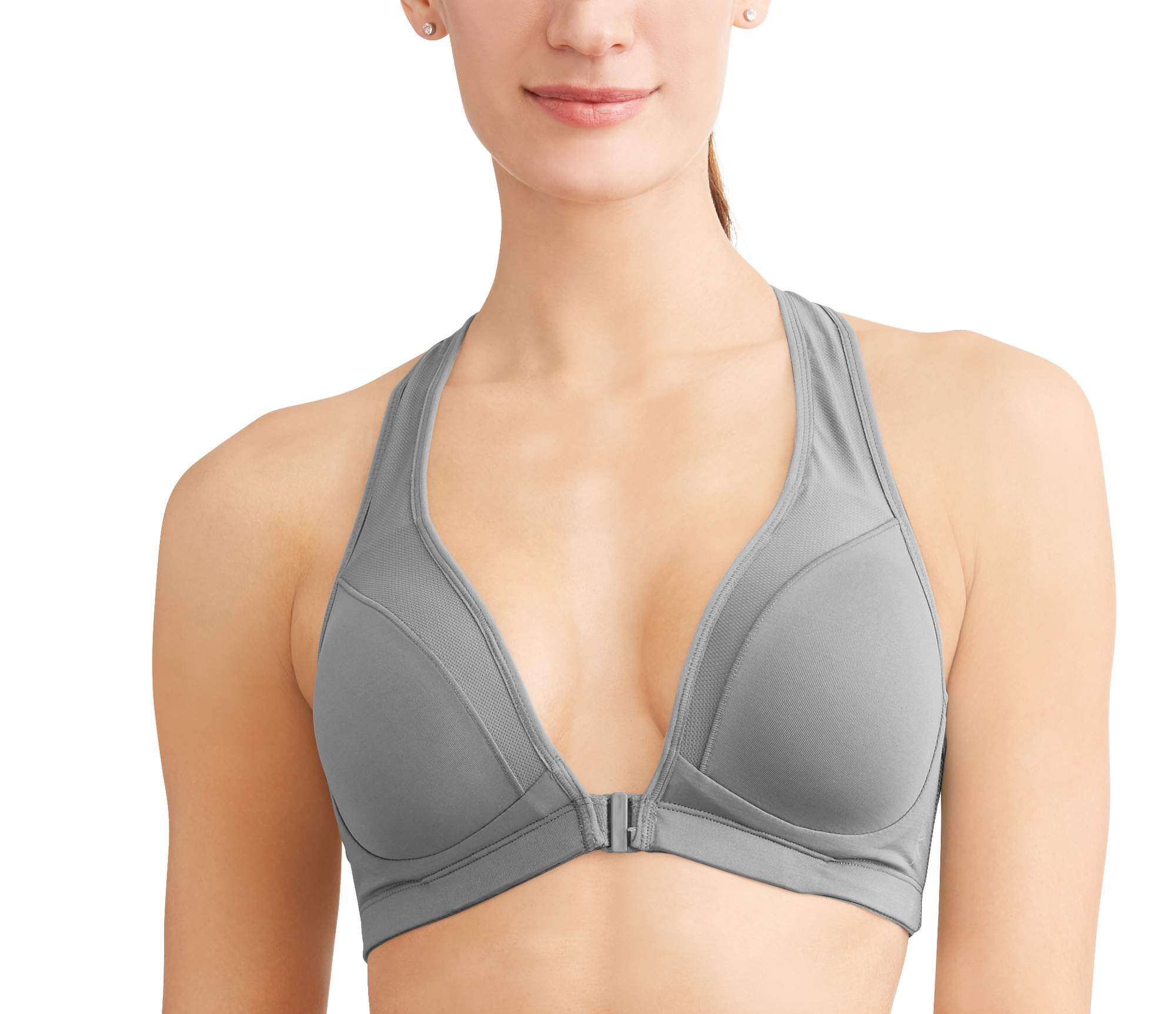 danskin sports bra front closure