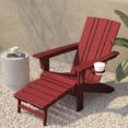 thumbnail image 5 of Flash Furniture Halifax HDPE Adirondack Chair with Cup Holder and Pull Out Ottoman, All-Weather HDPE Indoor/Outdoor Lounge Chair in Red, 5 of 12