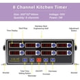 thumbnail image 2 of Commercial Kitchen Timers for Cooking Timer Manual Big Large Timer Digital Timer 8 Channel Digital Kitchen Timers Commercial Fryer Reminder with Loud Alarm for Boiling Eggs, 2 of 5