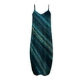 thumbnail image 5 of Vestido largo de playa ajustado con estampado Floral a rayas sin mangas con cuello en V y cintura media a la moda para mujer Pompotops ghjkhdj8314, 5 of 5