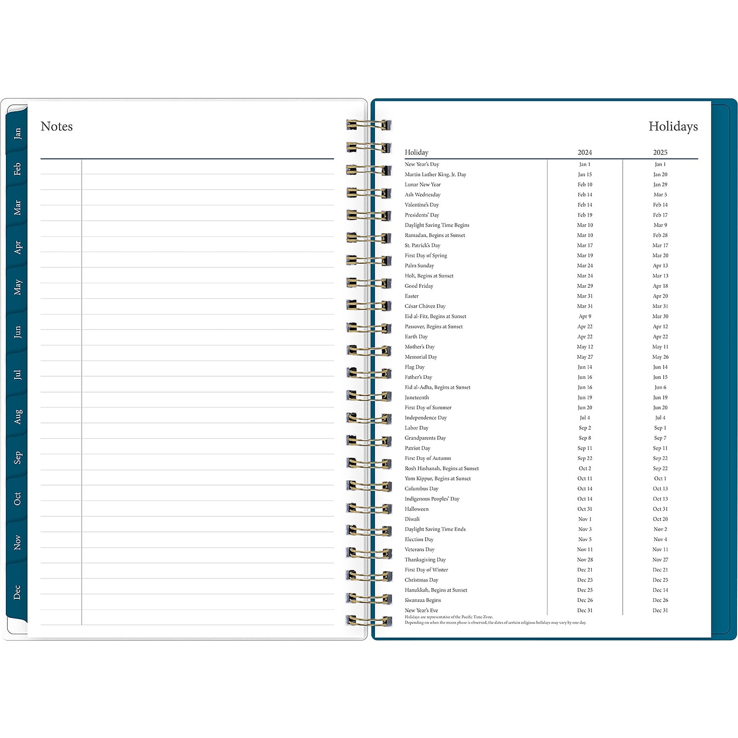 2024 Weekly Monthly Planner, 5x8, by Blue Sky, Bakah Blue