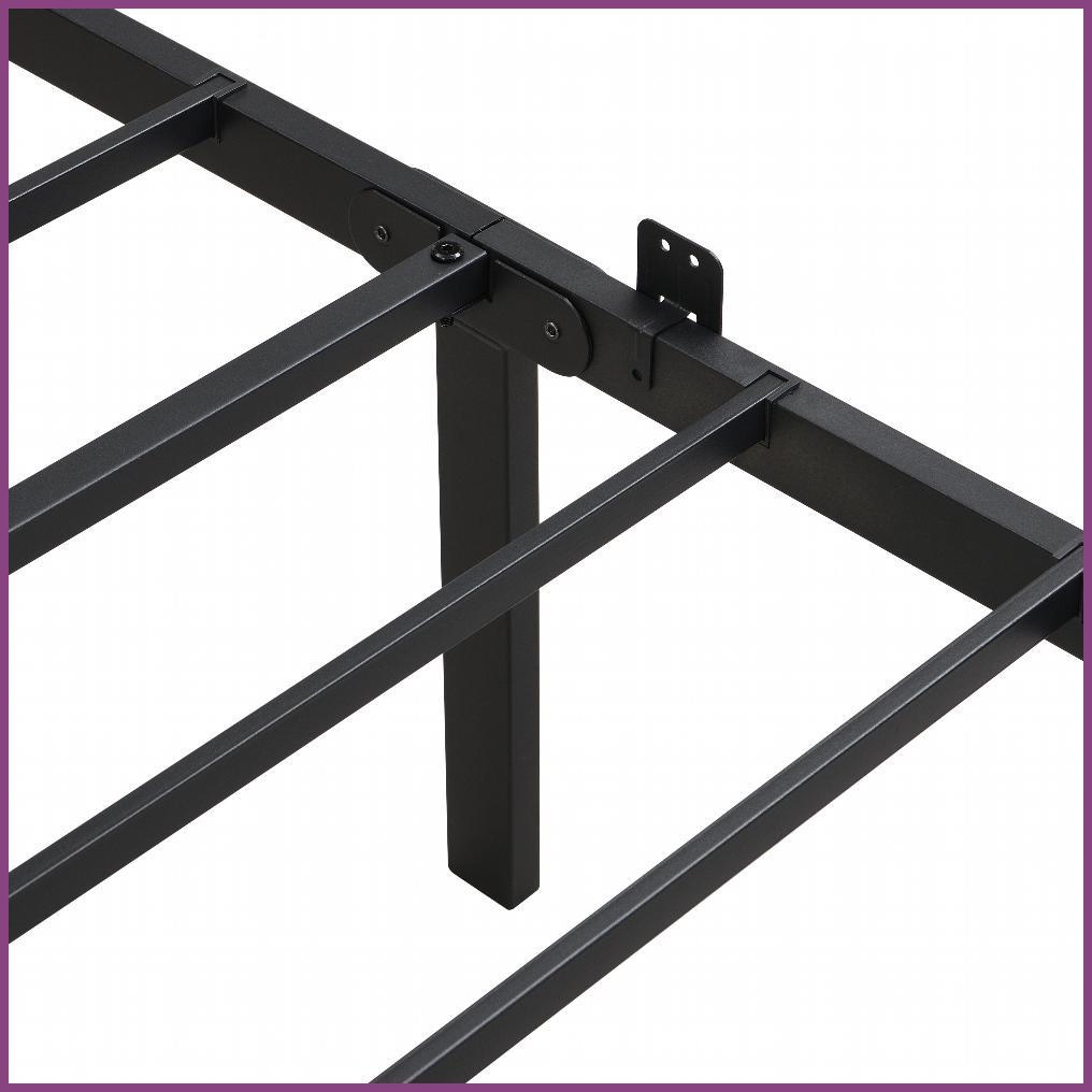 King Size Metal Platform Bed Frame with Velvet Headboard - No Box Spring Needed, LED Lights, Under Bed Storage, Black for Master Bedroom