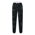 thumbnail image 4 of Plcasen Women Halloween Spider‑Web Print Drawstring Jogger Pants, Loose Casual Pants With Pockets, 4 of 5
