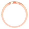 thumbnail image 5 of 0.1725 ctw Wedding Band for Women - 18K Rose Gold Natural Citrine Stackable Eternity Ring, 5 of 6