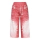 thumbnail image 3 of Pantalones Capris de Yoga para mujer, pantalones vaqueros con estampado de encaje de talla grande a la moda, pantalones de mallas informales con cintura elástica y empalme Odeerbi ODB-2, 3 of 7