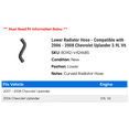 thumbnail image 2 of Lower Radiator Hose - Compatible with 2006 - 2008 Chevy Uplander 3.9L V6 2007, 2 of 2