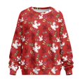 thumbnail image 4 of Xoenoiee Christmas Reindeer Snowflake Print Women Fall Sweatshirt Sweaters Xmas 2025 Long Sleeve Pullover Sweater Casual Loose Crew Neck Jumper Tops with Pockets, Size 3XL, 4 of 7