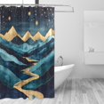 thumbnail image 2 of Yayeee Shower Curtain with Hooks 72"x72" Waterproof Fabric Bathroom Hanging Decor, Dark Mountains, 2 of 5