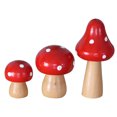 thumbnail image 2 of Mini hongo artificial tallado en madera para niñosjuguete educativo (rojo) Ndcxsfigh Nuevos Originales, 2 of 8