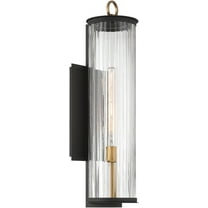The Great Outdoors 79002 Cara 28" Tall Outdoor Wall Sconce - Dark Matte Black / Painted