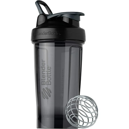 BlenderBottle Shaker Bottle Pro Series Perfect for Protein Shakes and Pre Workout 24-Ounce Black