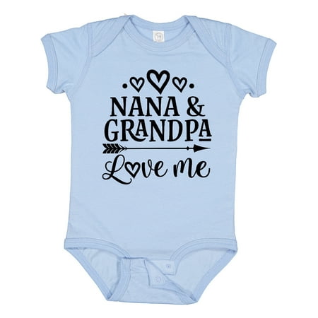 

Inktastic Nana and Grandpa Love Me Gift Baby Girl Bodysuit