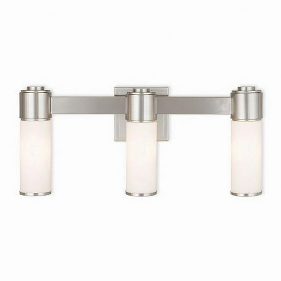 3 Light Ada Bathroom Light in Contemporary Style 22 inches Wide By 9.75 inches High-Brushed Nickel Finish Bailey Street Home 218-Bel-2120504